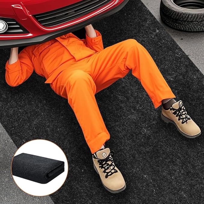 Armor All Premium Garage Floor Mat 60"x72" - Absorbent Oil Spill Mat, Waterproof Driveway & Garage Surface Protection, Reusable Washable Durable Maintenance Mat for Automotive Workshop
