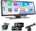 Carplay Screen for Car, 10.26’’ HD Wireless Apple Carplay & Android Auto Touch Screen, with Backup Camera, Car Play Radio Screen, GPS Navigation/Mirror Link/Voice Control/Bluetooth/FM, Plug & Play
