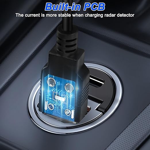 MEIRIYFA Radar Detector Power Cable,USB 5V to 12V RJ11 Radar Detectors Replacement Power Cord Step Up Boost Adapter Cable w/RJ-11 Telephone Connector(1.5M)