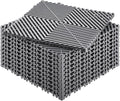VEVOR Interlocking Drainage Mat, 12” x 12” Modular Interlocking Cushion, 12 Pcs Splicing Drainage Mats, Non-Slip Gray PP Drainage Floor Tile and Shower Mat, for Garage, Garden, Kitchen & Outdoor