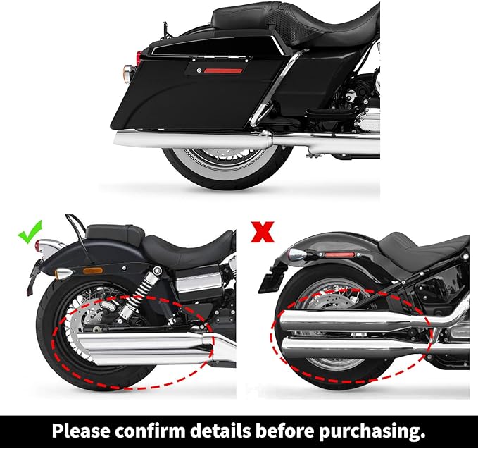 XFMT Glossy Black Hard Saddlebags W/ 6x9 Speaker Lids Black Latches For Harley Touring Road King Street Glide Road Glide Electra Glide Ultra Classic 1994-2013
