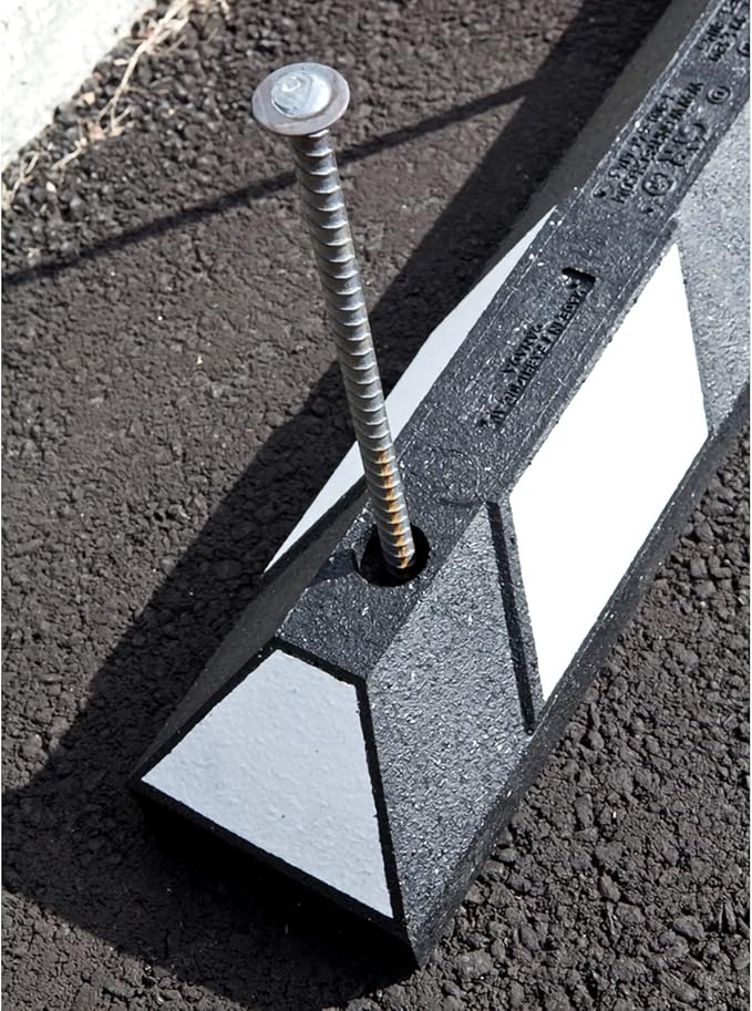 SmartSign Rebar Spikes - Pack of 100, Length 14", Diameter 1/2", Heavy Duty Metal Rebar Stakes for 6ft Parking Curbs/Wheel Stop/Speed Bump, Silver