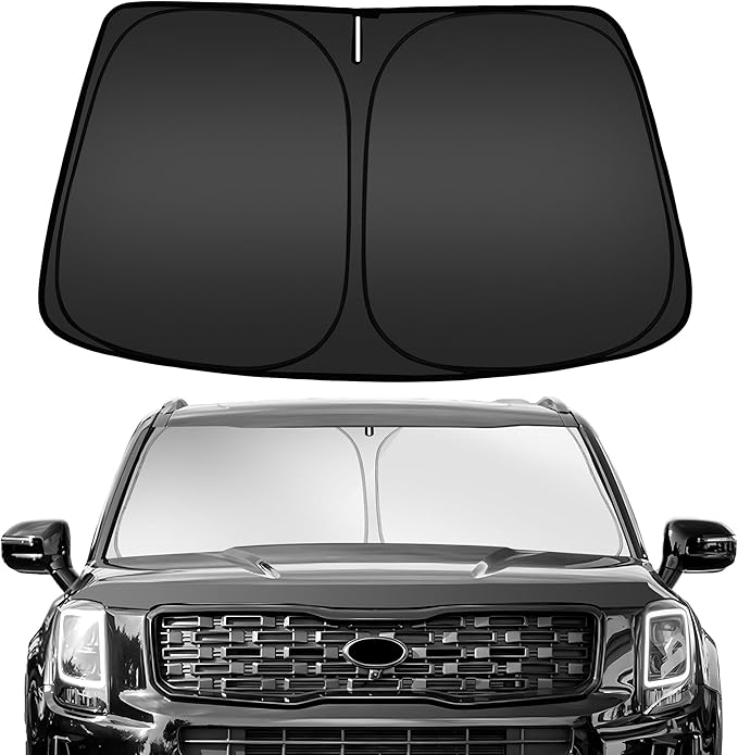ARISMOTOR Windshield Sun Shade for Kia Telluride 2020-2025, Custom Fit Foldable Front Window Sunshade Sun Visor Protector, Block UV Rays Keep Your Car Cooler