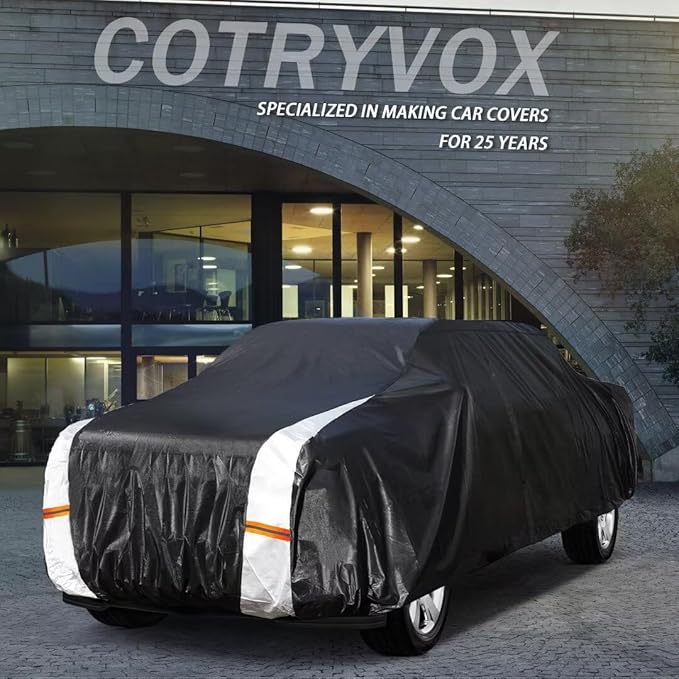 Toyota Tundra Truck Cover Custom Fit 1999-2021 Access Cab/Extended Cab SB (6.2') with Door Zipper, 12 Layers Full Exterior Pickup Truck Cover Waterproof All Weather,Wind Dust Sun and UV Protection.