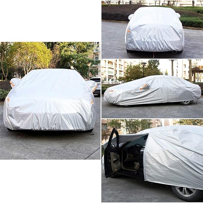 Kayme 6 Layers Car Cover Custom Fit for Honda Civic Sedan/Coupe (1991-2025) Outdoor Waterproof All Weather for Automobiles, Full Cover Rain Sun UV Protection with Zipper Cotton