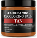Leather Color Restorer, Recoloring Balm, Scratch Remover, Dye, Paint, Repair Kit for Furniture, Couches, Car Seats, Shoes, Bags, Tan