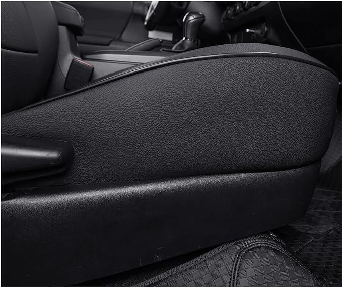 EKR Custom Fit Tacoma Car Seat Covers for Select Toyota Tacoma 2016 2017 2018 2019 2020 2021 2022 2023 Access Cab -Full Set,Leather(Black)