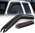 Auto Dynasty Set of 4 Carbon Fiber Pattern Window Visors Compatible with 1988-2000 Chevy GMC C1500 C2500 C3500 K1500 K2500 K3500, Tape-On Rain Guards Shield Vent Shade Deflector Glossy Black