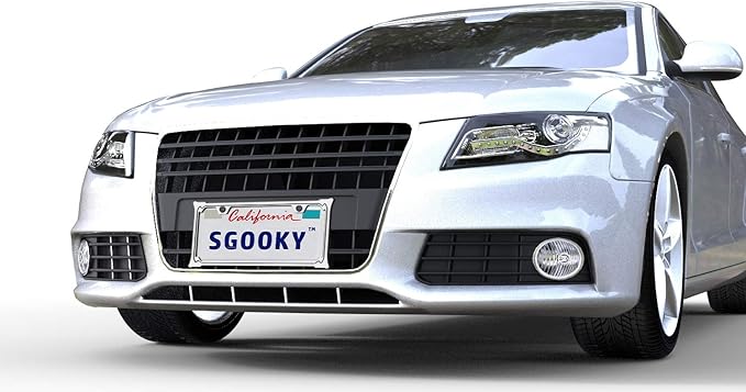 3D Chrome License Plate Frames, Pure Zinc Alloy Metal (3D Horn Pattern)