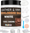 White Leather Repair Kit White Leather Dye Vinyl Paint Cream Purse Boat Seat Scratch Remover Couch Chair Car Interior Color Restorer Shoes Furniture Fade Scuff Stain Ink Mark Cover Recoloring Balm