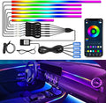 Dreamcolor Interior Car Lights, WEBUPAR Car Accessories 10 in 1 Car LED Strip Lights with APP Control and 213 Modes, 175 inches 593 LEDs Acrylic Fiber Optic Lights, RGB Neon Car Lighting