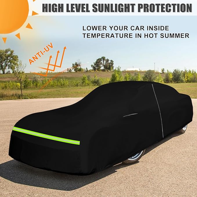 Waterproof Car Cover Compatible with Chevrolet Camaro 1982-2002 2 Door Coupe, Oxford Black All Weather Classic Car Covers with Inner Cotton for Snow Rain Paint Protection(RS SS Z28)