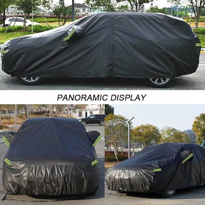 KouKou Car Cover Waterproof All Weather, 7 Layers Outdoor Car Cover for Automobile, Universal Fit Nissan Versa, Acura Integra/RSX,Toyota Corolla Celica, Subaru BRZ, ect.(Length up to 177 inch)