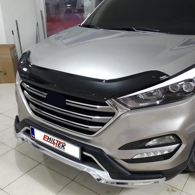Hood Deflector Guard Fits Hyundai Tucson 2016-2020 | Bug & Bonnet Shields, Protects from Particles & Bug, All Weather - Durable - Easy Assembly Without Drill