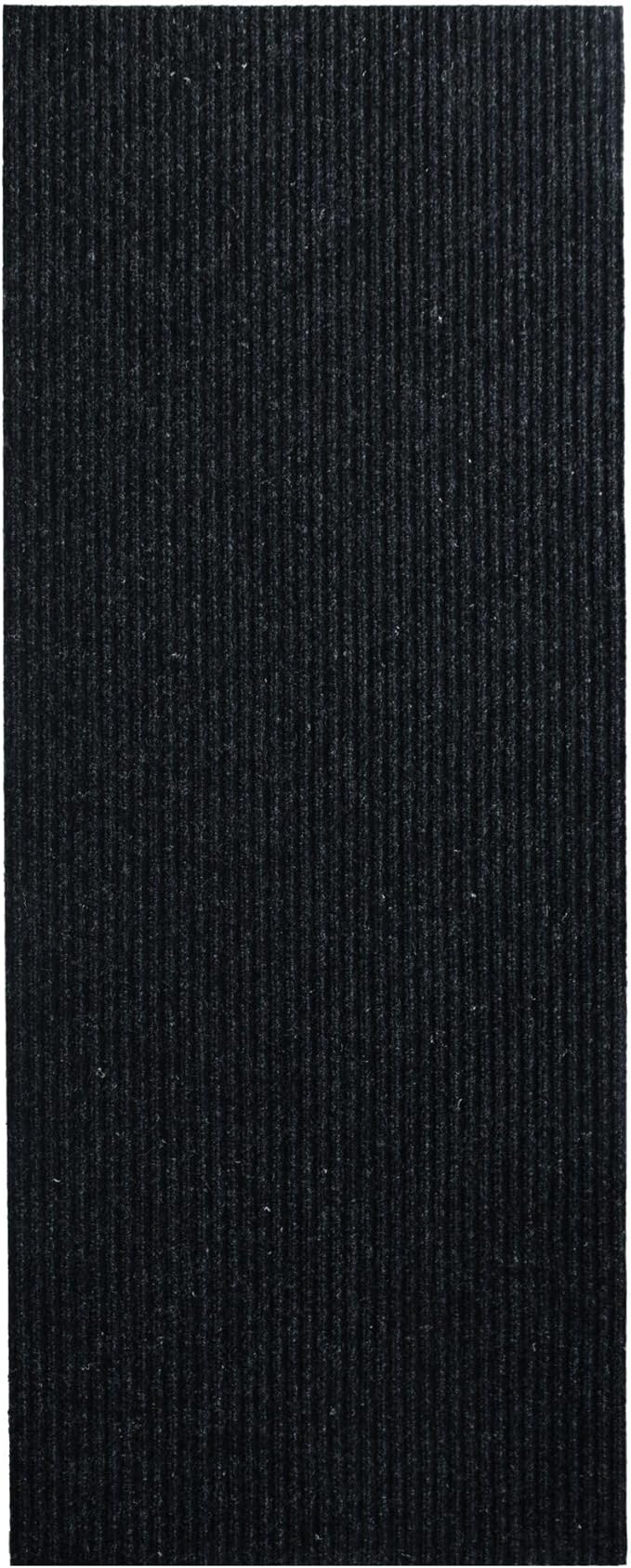 iCustomRug Spartan Weather Warrior Duty Indoor/Outdoor Utility Ribbed in 3ft,4ft,6ft Widths 70 Custom Sizes with Natural Non-Slip Rubber Backing 4'X22' in Black