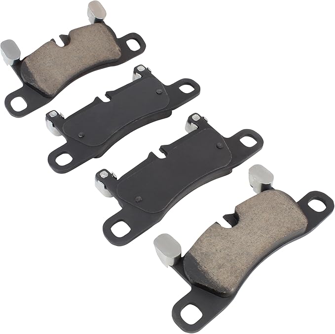 Premium Semi-Metallic Rear Brake Pads (1001-1453M) Compatible with Porsche Cayenne 2011-2018, Volkswagen Touareg 2011-2017