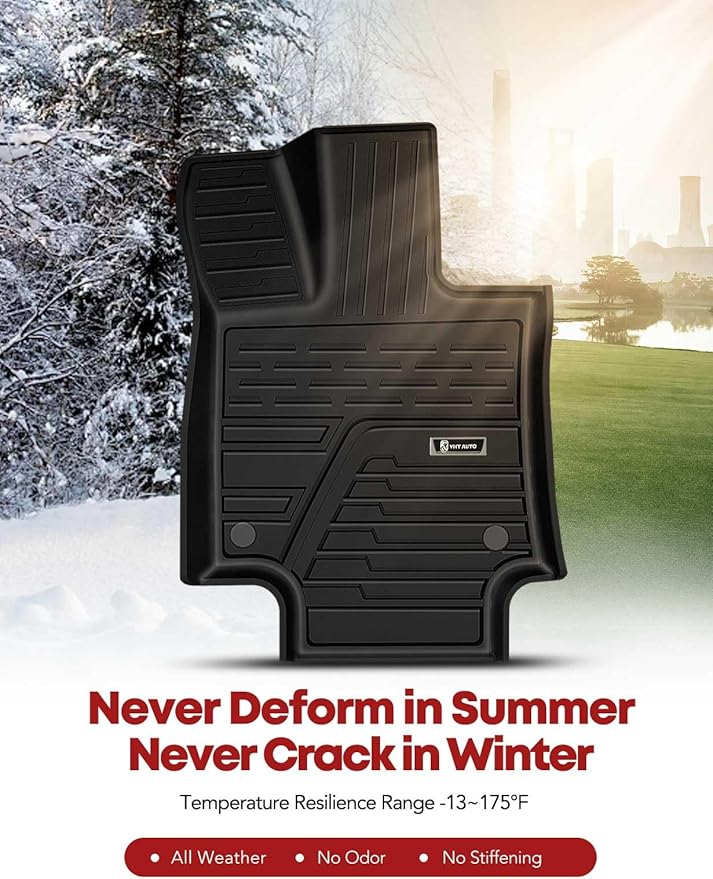 YHTAUTO Floor Mats Fit 2019-2025 Toyota RAV4 (Include Hybrid), TPE All Weather Car Mats Waterproof Anti-Slip Odorless Floor Liner, Interior Car Accessories Front & 2nd Row Liner