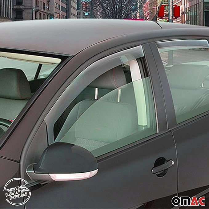OMAC Front Bug Shield Hood Deflector & Window Visor for Mercedes Metris 2016-2024