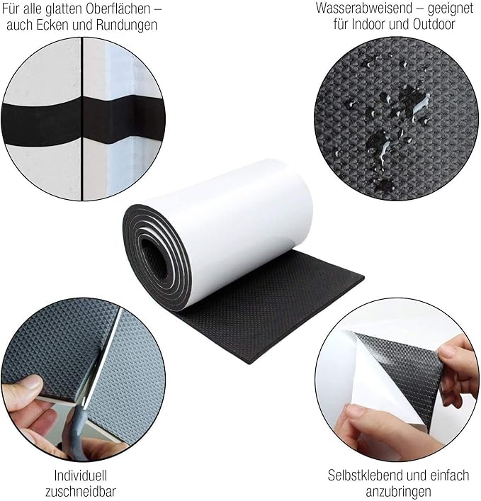 Car Door Protector Bump Body Guard,1/4" Sectional Foam Sticking Garage Wall Parking Protector Collision Avoidance Waterproof Foam Protector Wall Corner Protecting Your Car Doors (2 Pack)