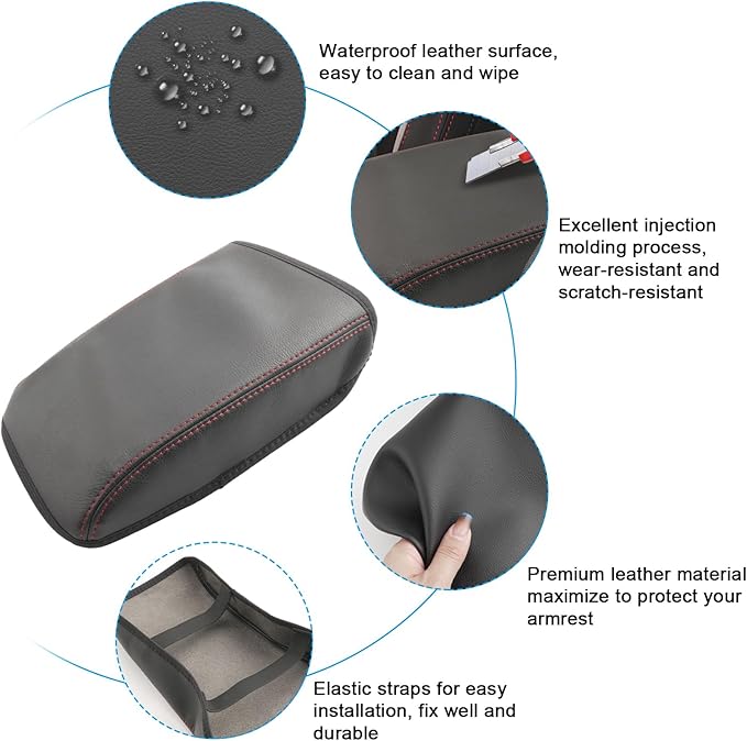 SXCY for 2022-2025 Subaru WRX Armrest Cover [Thin Cover] 2024 2025 WRX Center Console Cover for 2024 2025 Subaru WRX Console Cover 2024 2025 WRX Accessories [6-Speed Manual Gearbox Only]