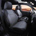 Car Seat Covers Full Set for Toyota Tacoma Double & Crew Cab 2023 2022 2021 2020 2019 2018 2017 2016 Tacoma Interior Accessories Premium Faux Leather Breathable Waterproof (Black+Gray)