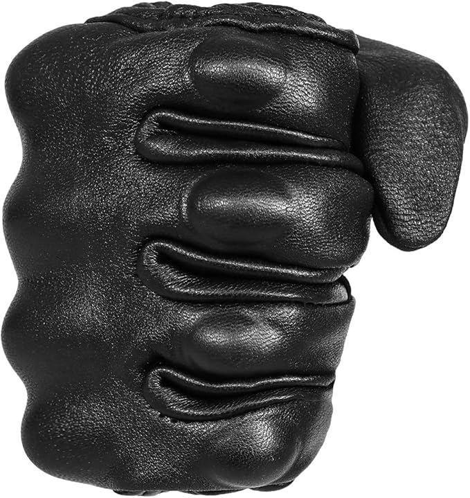 Full Finger Goat Skin Leather Touch Screen Motorcycle Gloves Men S,M,L,XL,XXL (Non-Perforated, L)