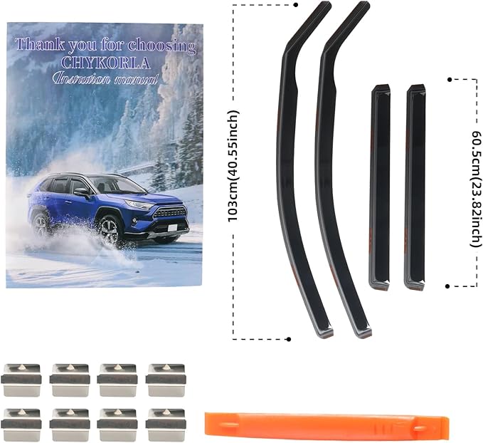 in Channel Rain Guards for Chevrolet (Chevy) Equinox 2018 2019 2020 2021 2022 2023 2024, Durable Side Window Wind Deflectors, Vent Window Visors Shades Shield, 4PCS