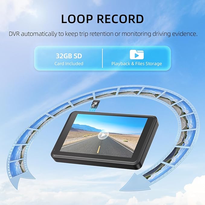 eRapta Magnetic Solar Wireless Backup Camera: HD1080P 5” Touchscreen Portable with DVR, BSD, 1-Min Install-Free IR Night Vision Hitch Backup Camera for Trailer/Truck/Small RV/Camper/Tractor-AWTCM501