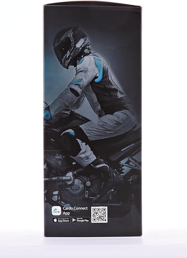 Cardo PACKTALK Edge Motorcycle Bluetooth Communication System Headset Intercom - Dual Pack