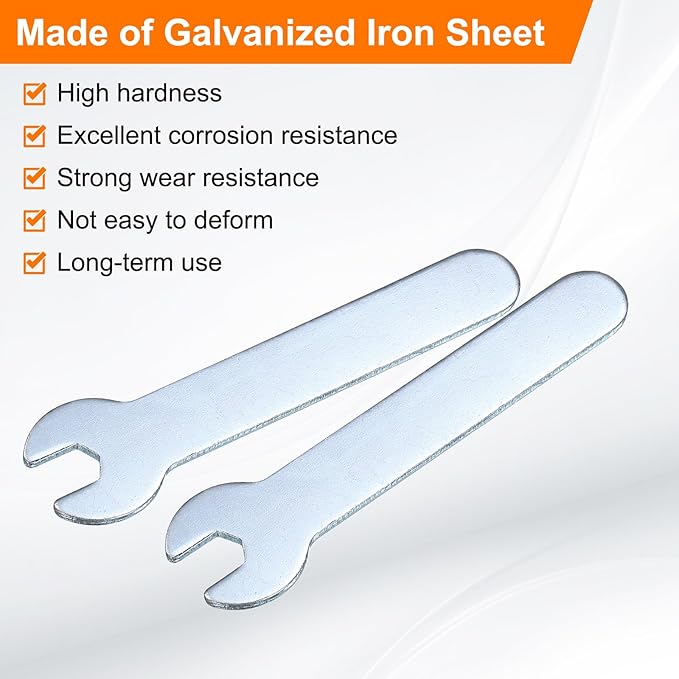 HARFINGTON 10pcs Small Wrench Open End Wrench 5.5x66x1.5mm Metric U-Shaped Single Open Ended Spanner Super Thin Small Flat Head Galvanizing Wrench for Automotive Repair Furniture Assembly