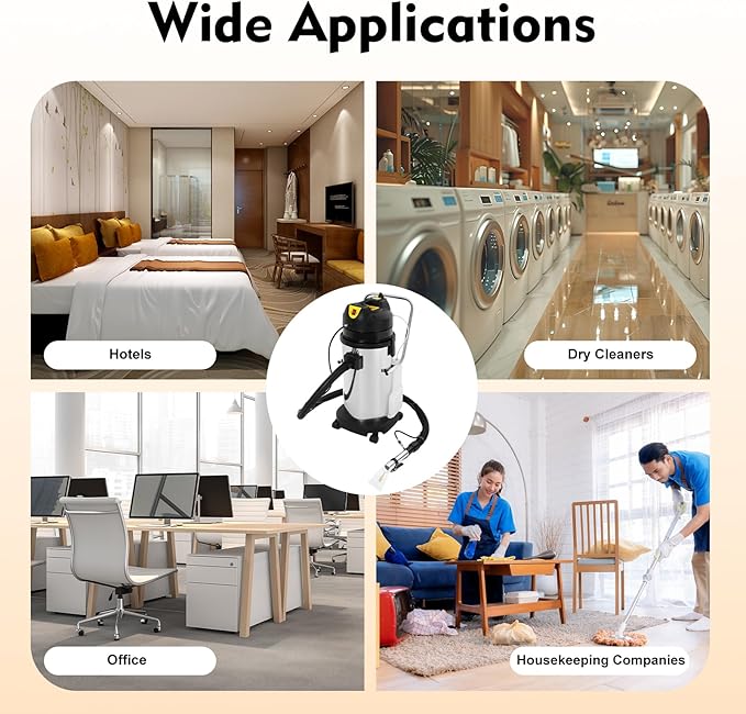 DYRABREST 40L Commercial Carpet Cleaning Machine 3 in 1 Upholstery Cleaner Machine 1000W Professional Extractor Vacuum Washing Machine for Cleaning Carpets, Sofas, Curtains, Vacuuming and Spraying