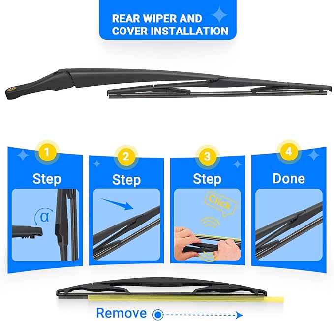 Windshield Wiper Blades Replacement for 2011-2020 Toyota Sienna Original Factory Quality Front Rear Wipers Blade Set for My Car - 28" 20" 16" (Pack of 3)