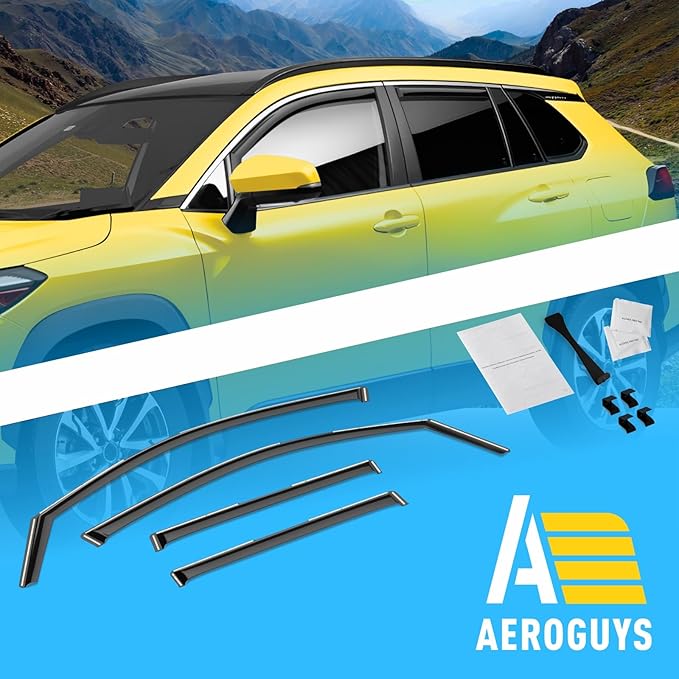 Extra Durable Window Deflectors in-Channel Window Visors Rain Guards Fit for Toyota Corolla Cross 2022-2025, Sun Visors, Wind Vent for Shades, Exterior Car Accessories - 4pcs. AG0493