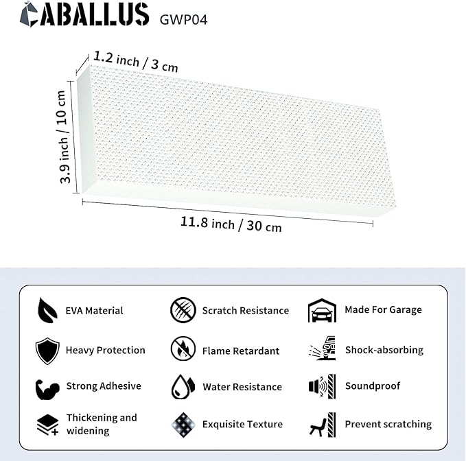 GWP04 Garage Wall Protector Car Door Protectors, Garage Accessories, Parking Stopper for Garage, Tool-Free, Designed in Germany (4-Pack White)