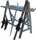 22-Place Freestanding Ski Log Racks, Pole Ski Holders, Garage Racks for Organization, Pole Stands, Snowboard Rack Garage, Snow Skis Sports Storage - Natural