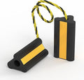 Heavy Duty Rubber Wheel Chock, Non-Slip Tire Stopper with Durable Nylon Rope, for Cars, Trucks, RVs, and Aircraft, 1 Pair