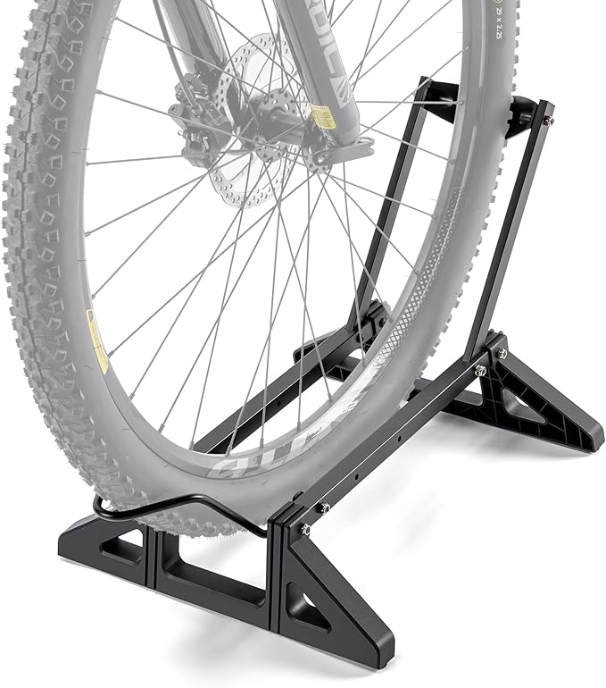 Bike Floor Stand Rack- Indoor Bike Stand for Garage/Home - Bike Storage Bicycle Parking Rack Fit 20”-29” Mountain Road Bikes E-Bike / Fat Bike (TB-1957)