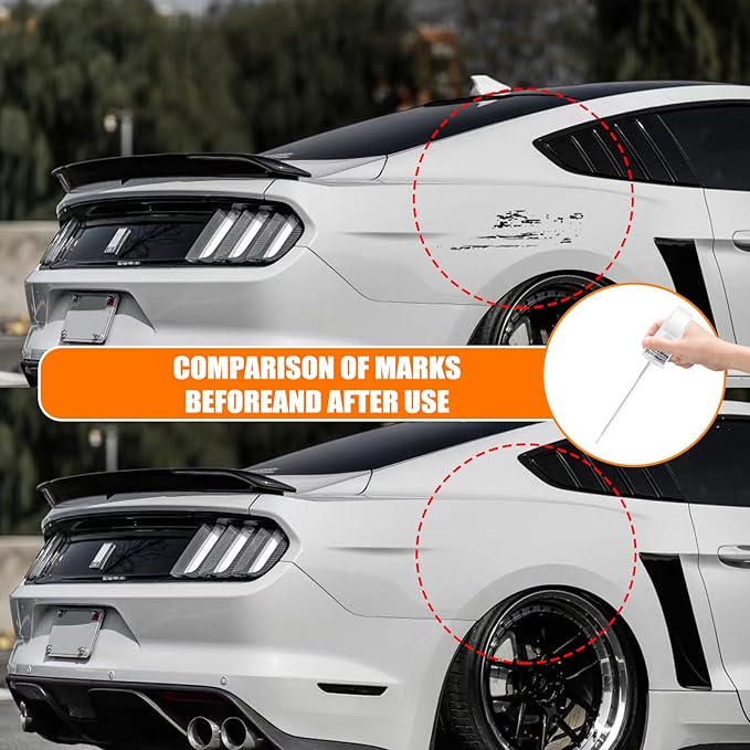 JS/M7432A Iconic Silver Metallic Touch Up Paint for Ford, Car Paint Pen Scratch Repair Two-In-One Touch Up Paint, Premium Car Scratch Remover for Deep Scratches
