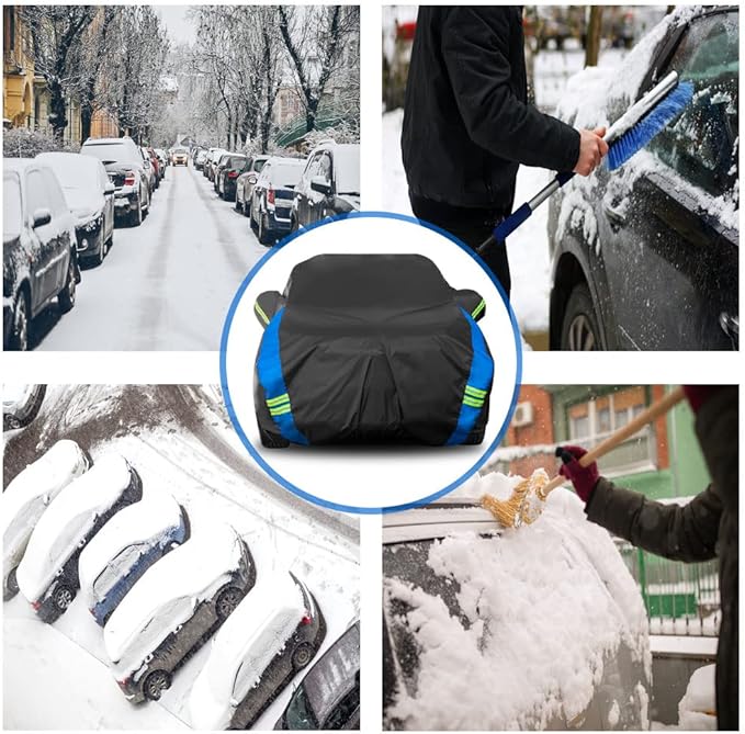 Avecrew Car Cover Custom Fit for Honda CRV, Waterproof All Weather Full Exterior Cover Rain Snow UV Protection Cover with Side Door Zipper Design
