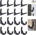 HUIKANGSHENG 16 Pcs L-Hooks & J-Hooks for Garage Shelving & Industrial Storage Racks, UV-Resistant, Supports Up to 40 lbs,Compatible with Keyhole Slots