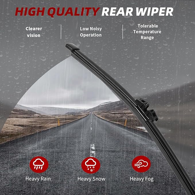 OTUAYAUTO Premium Windshield Wiper Blades - Replacement for BMW X3 2018-2022, BMW X4 2019-2022 - Precision Fit, All-Weather Performance, Front and Rear Wiper Blades, Top Lock - 26"+20"+12" (Pack of 3)