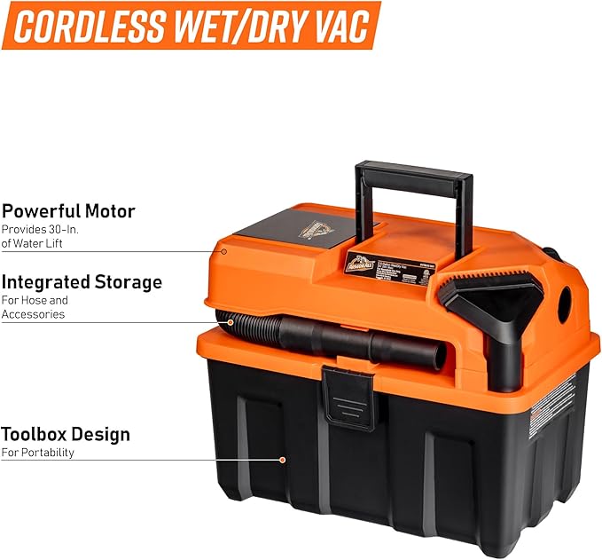 Armor All 2.5-Gallon 20V Cordless Wet Dry Vacuum – DVTB202 0902