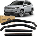 Nilight Vent Window Visors for Jeep Compass 2017 2018 2019 2020 2021 2022 2023 2024, in-Channel Rain Guards, Original Window Deflectors-4PCS