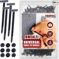 200Pcs Nylon Universal Cable Tie Buckle - Heavy Duty Self-Locking Push Pin Design with Button, UV Resistant Fasteners for Car Repair (Fender, Bumper, Trunk Liner), Wire Bundling, Home & Garage