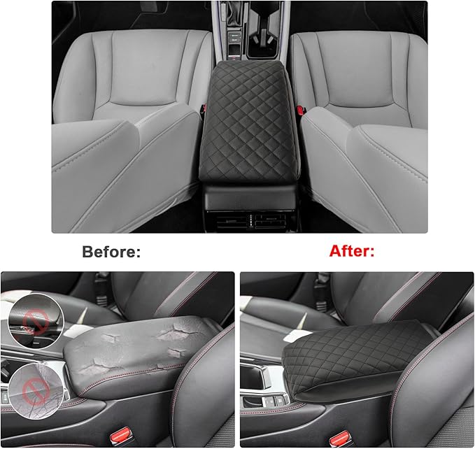 SXCY Fit for 2023 2024 Honda Accord LX EX Armrest Pad, Armrest Cover for 2023 2024 Accord Console Protection, Armrest Cushion for 2023 2024 Accord Console Protection Accessories (Armrest pad)
