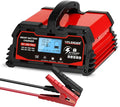 Battery Charger 25A, 12V/24V Lead Acid Smart Battery Charger, 12V LiFePO4 Car Battery Trickle Charger, Automatic Battery Maintainer for Car Motorcycle Lawn Mower Marine Boat Lead Acid Batteries