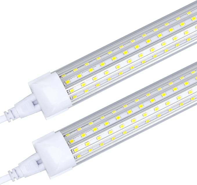 (20-Pack)4FT LED Shop Light Fixture, 72W 6000K Cold White 9500LM Super Bright T8 Integrated LED Tube, 4 Rows Linkable Shop Lights, T8 LED Tube Lights, 4 LED shop lights for garage 4 foot with plug