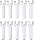 HARFINGTON 10pcs Small Wrench 12x70x2mm Metric U-Shaped Single Open Ended Spanner Super Thin Flat Head Galvanizing Wrench for Automotive Repair Furniture Assembly