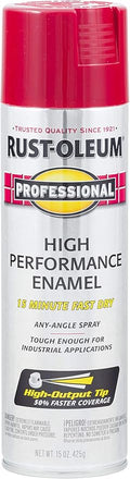 Rust-Oleum 7565838 Professional High Performance Enamel Spray Paint, 15 Oz, Gloss Regal Red