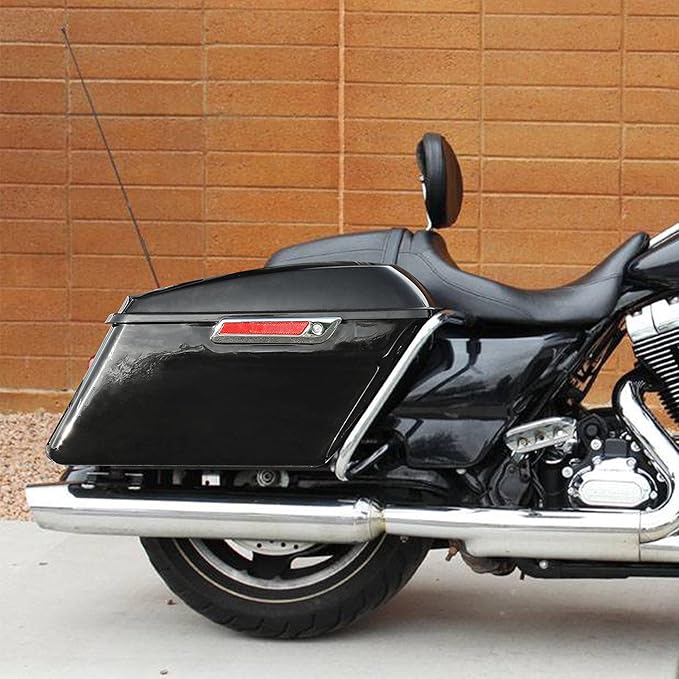 XFMT Vivid Black Motorcycle Saddlebags Hard Saddle Bags W/Black Conversion Bracket For Harley Softail Heritage Deluxe 1984-2017